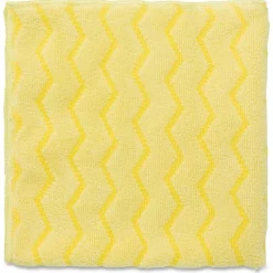 Rubbermaid HYGEN Microfiber Bathroom Cloth, 16" x 16", Yellow
