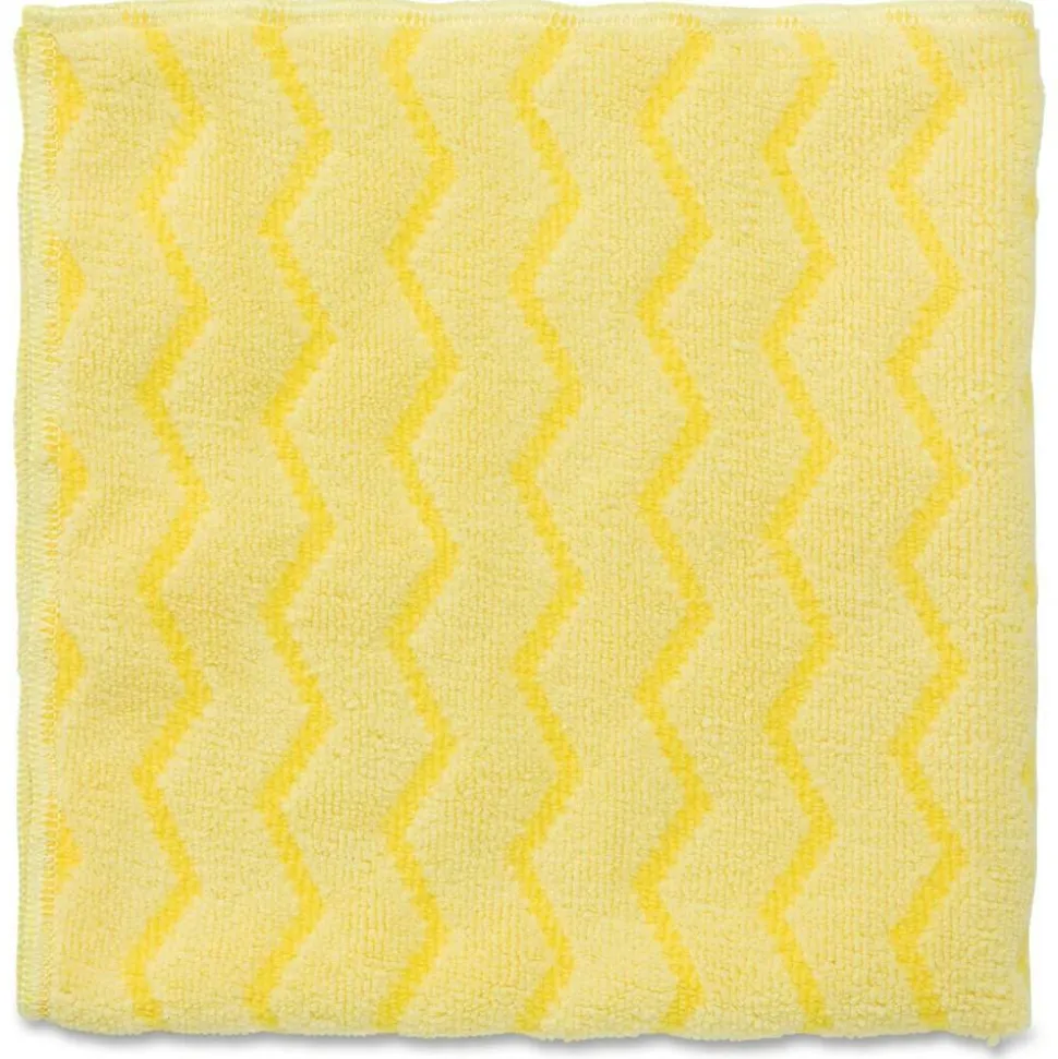 Rubbermaid HYGEN Microfiber Bathroom Cloth, 16" x 16", Yellow