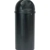 Rubbermaid Marshal Round Polyethylene Classic Waste Container, 25 Gallons, 42"H x 18"W x 18"D, Black