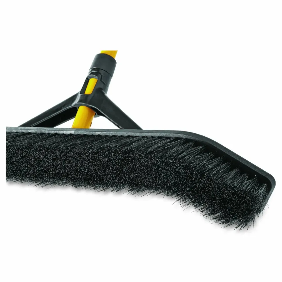 Rubbermaid Maximizer Push-To-Center Broom, 36", Black/Yellow