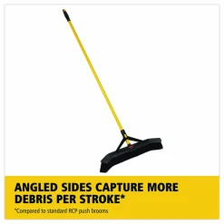 Rubbermaid Maximizer Push-To-Center Broom, 36