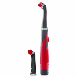 Rubbermaid Reveal Power Scrubber, Red/White Nylon Bristles, 1.73