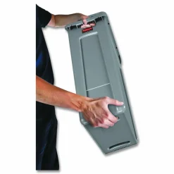Rubbermaid Slim Jim Rectangular Plastic Vented Waste Container, 16 Gallons, 25"H x 11"W x 22"D, Gray