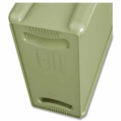 Rubbermaid Slim Jim Waste Container With Vents Channels, 23 Gallons, 30" x 11" x 22", Beige