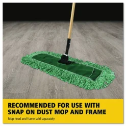 Rubbermaid Snap-On Hardwood Dust Mop Handle, 1 1/2" x 60", Natural