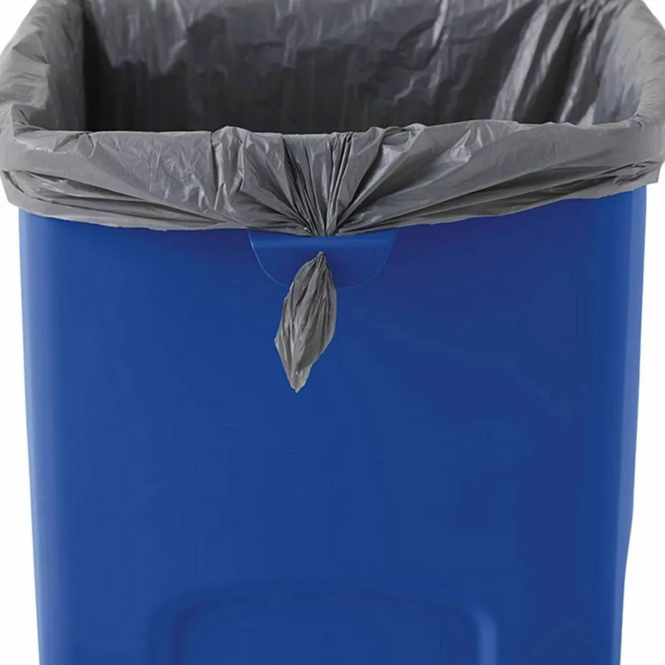 Rubbermaid Square Recycling Container, Blue/White