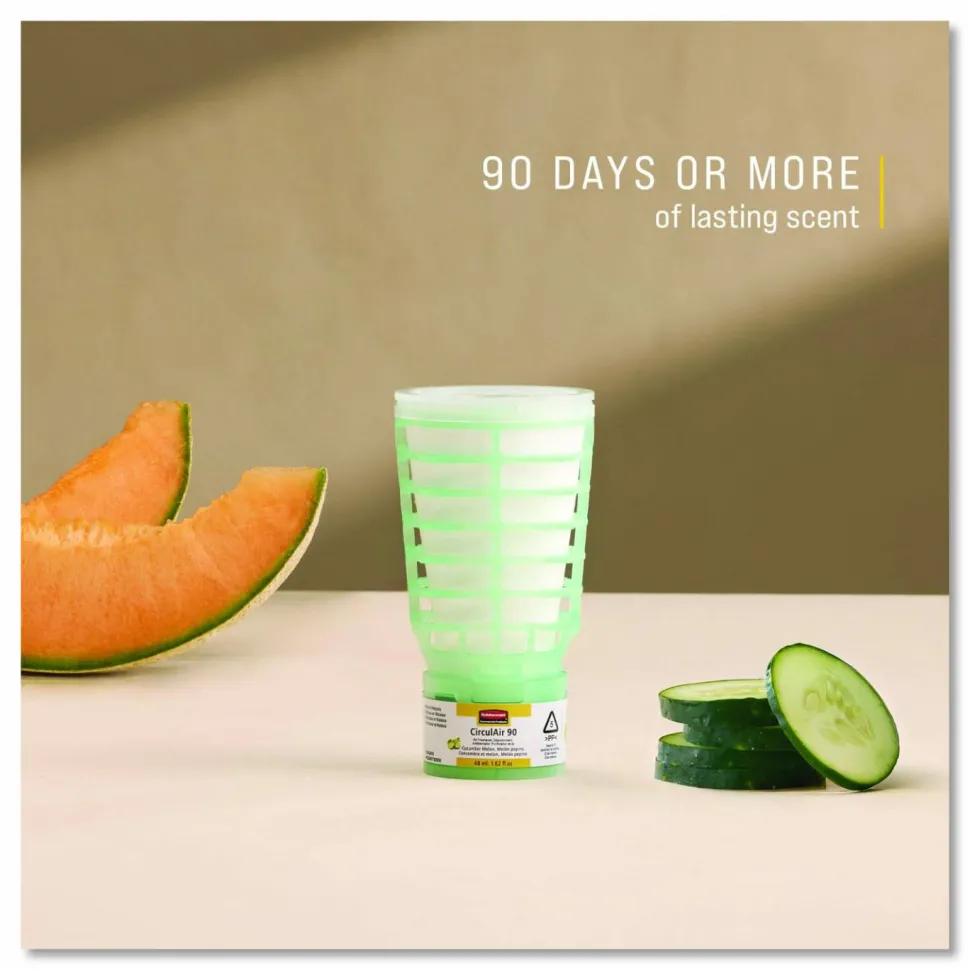 Rubbermaid TCell Air Freshener Refills, 1.62 Oz, Cucumber Melon, Case Of 6