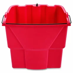 Rubbermaid WaveBrake 2.0 Plastic Dirty Water Bucket, 18 Qt, Red