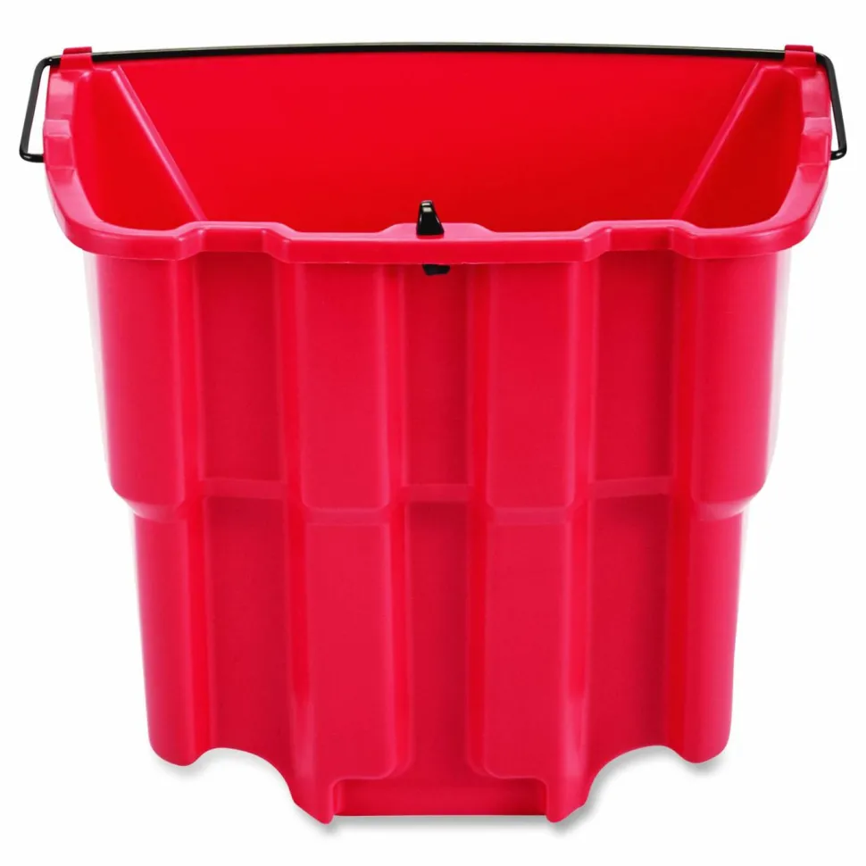Rubbermaid WaveBrake 2.0 Plastic Dirty Water Bucket, 18 Qt, Red