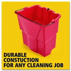 Rubbermaid WaveBrake 2.0 Plastic Dirty Water Bucket, 18 Qt, Red
