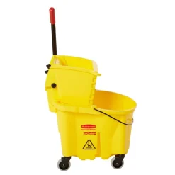 Rubbermaid WaveBrake Side Press Combo Bucket, 26 Quart, Yellow