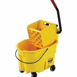 Rubbermaid WaveBrake Side Press Combo Bucket, 26 Quart, Yellow