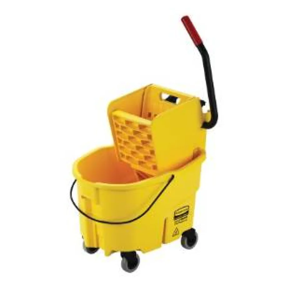 Rubbermaid WaveBrake Side Press Combo Bucket, 26 Quart, Yellow