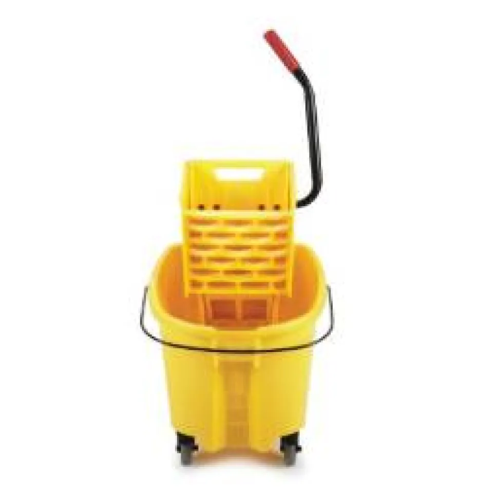 Rubbermaid WaveBrake Side Press Combo Bucket, 26 Quart, Yellow