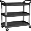 Rubbermaid Xtra Utility Cart, 37 4/5"H x 40 3/5"W x 20"D, Black