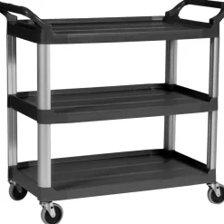 Rubbermaid Xtra Utility Cart, 37 4/5"H x 40 3/5"W x 20"D, Black
