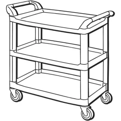 Rubbermaid Xtra Utility Cart, 37 4/5"H x 40 3/5"W x 20"D, Gray