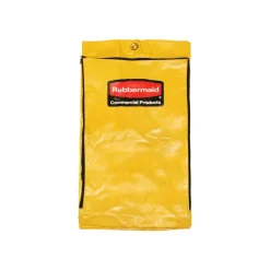 Rubbermaid Zippered Vinyl Cleaning Cart Bag, 24 Gallon, 30 1/2"H x 17 1/4"W x 10 1/2"D, Yellow