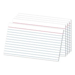 Ruled Index Cards, 5" x 8", White, Pack Of 100