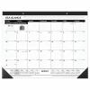 Ruled Desk Pad, 22 x 17, White Sheets, Black Binding, Black Corners, 12-Month (Jan to Dec): 2027, 2027 Calendar