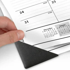 Ruled Desk Pad, 22 x 17, White Sheets, Black Binding, Black Corners, 12-Month (Jan to Dec): 2027, 2027 Calendar