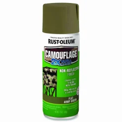 Rust-Oleum Camouflage Spray Paint, Flat Army Green, 12 oz Aerosol Can