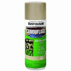 Rust-Oleum Camouflage Spray Paint, Flat Sand, 12 oz Aerosol Can