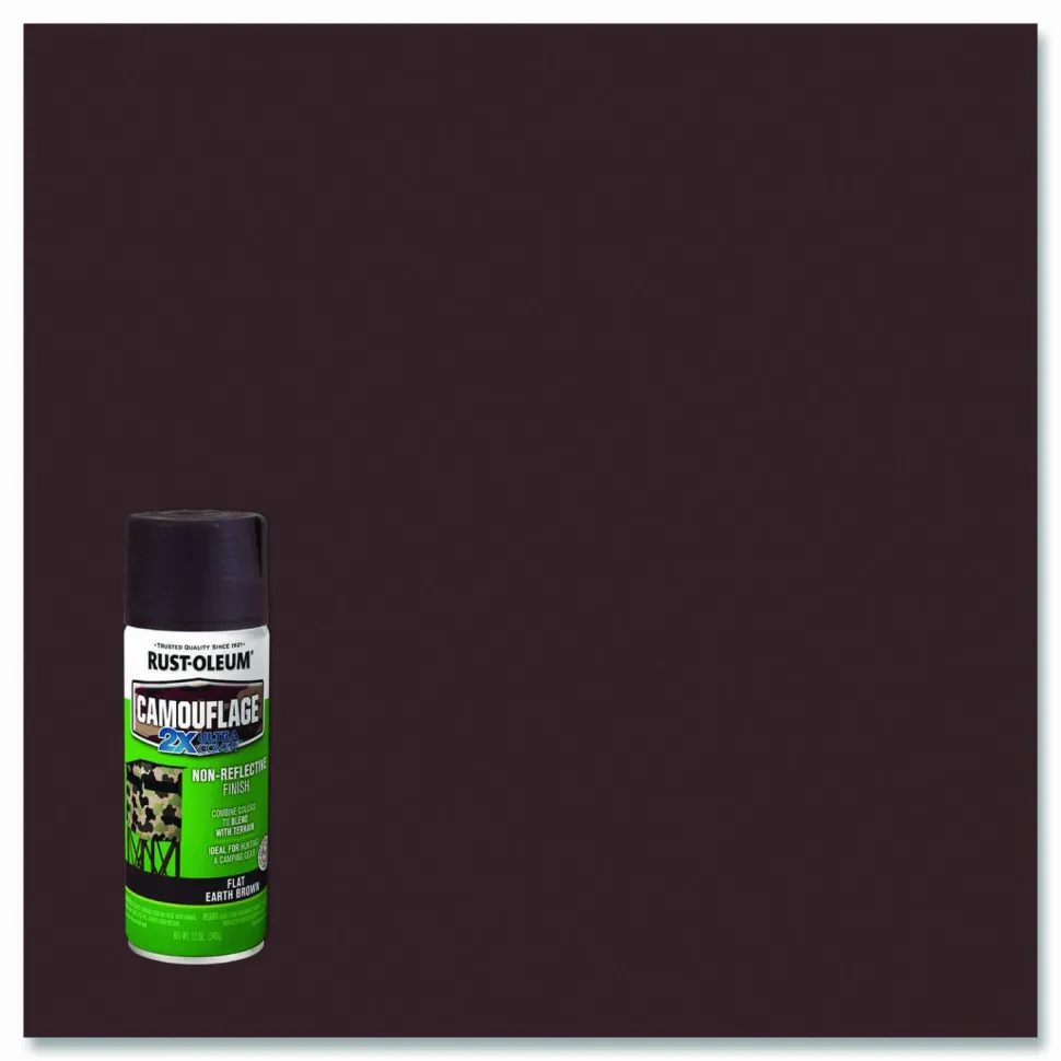 Rust-Oleum Camouflage Spray Paint, Flat Earth Brown, 12 oz Aerosol Can