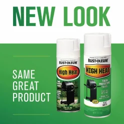 Rust-Oleum High Heat Enamel Spray Paint, Flat White, 12 oz Aerosol Can