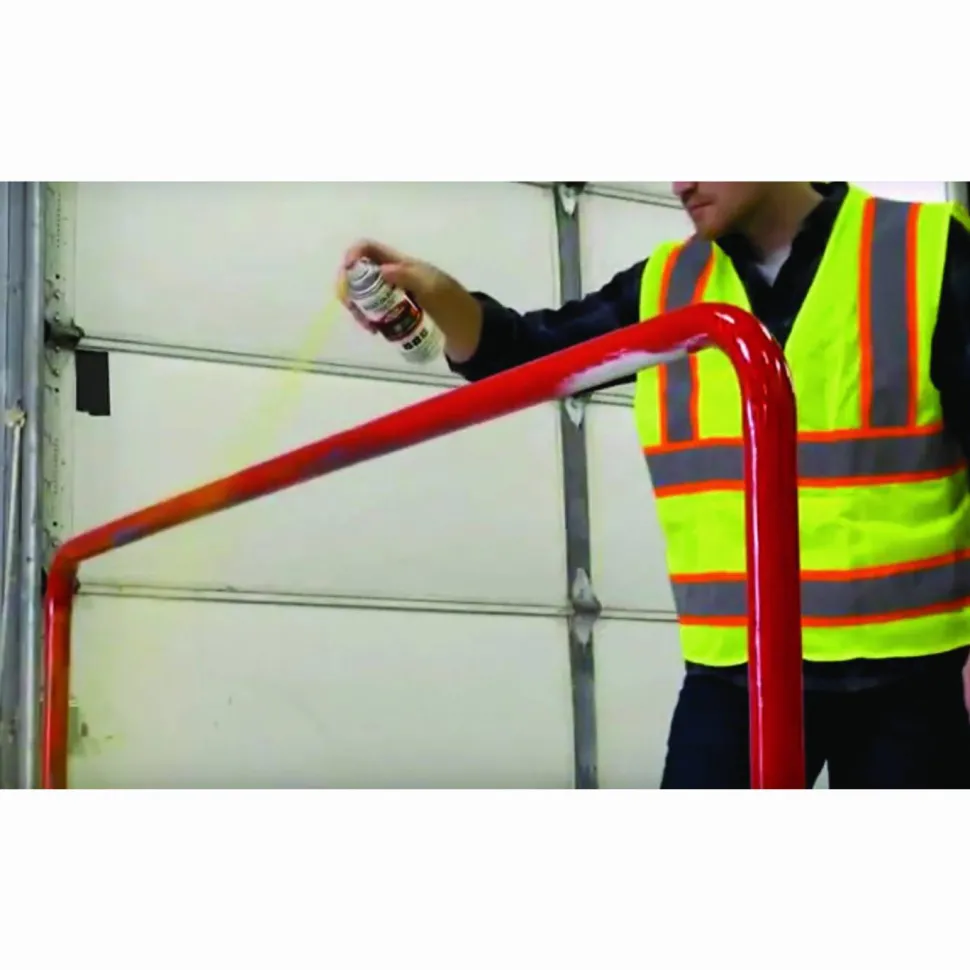 Rust-Oleum Industrial Choice 1600 System Multi-Purpose Enamel Spray Paint, Flat Safety Red, 12 oz Aerosol Can, 6/Carton