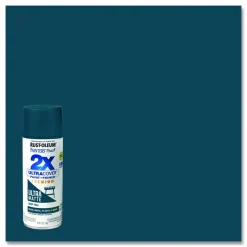 Rust-Oleum Painter's Touch 2X Ultra Cover Spray Paint, Ultra Matte Teal, 12 oz Aerosol Can, 6/Carton