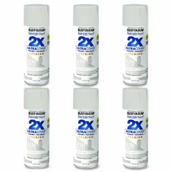 Rust-Oleum Painter's Touch 2X Ultra Cover Spray Paint, Ultra Matte Gray, 12 oz Aerosol Can, 6/Carton