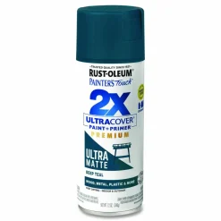 Rust-Oleum Painter's Touch 2X Ultra Cover Spray Paint, Ultra Matte Teal, 12 oz Aerosol Can