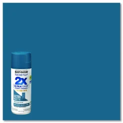 Rust-Oleum Painter's Touch 2X Ultra Cover Spray Paint, Ultra Matte Blue, 12 oz Aerosol Can, 6/Carton