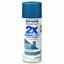 Rust-Oleum Painter's Touch 2X Ultra Cover Spray Paint, Ultra Matte Blue, 12 oz Aerosol Can, 6/Carton