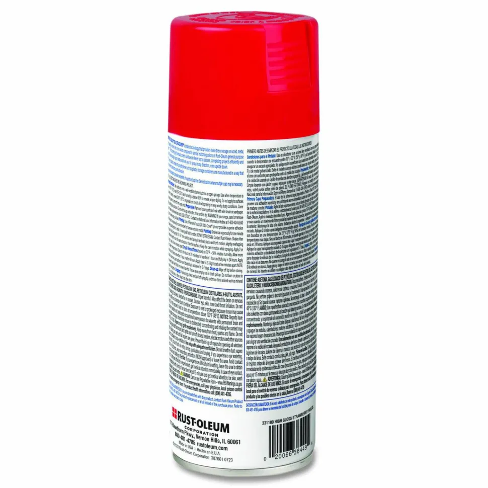 Rust-Oleum Painter's Touch 2X Ultra Cover Spray Paint, High Gloss Strawberry Fields, 12 oz Aerosol Can