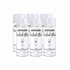 Rust-Oleum Specialty Frosted Glass Spray Paint, Matte Clear, 11 oz Aerosol Can, 6/Carton