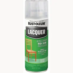 Rust-Oleum Specialty Lacquer Spray Paint, Gloss Clear, 12 oz Aerosol Can, 6/Carton