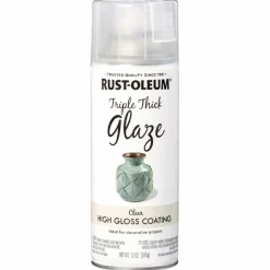 Rust-Oleum Specialty Triple Thick Glaze Spray Paint, High Gloss Clear, 12 oz Aerosol Can, 6/Carton