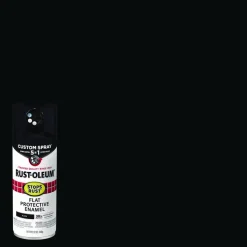 Rust-Oleum Stops Rust 5-in-1 Spray Paint, Flat Black, 12 oz Aerosol Can