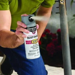 Rust-Oleum Stops Rust 5-in-1 Spray Paint, Satin Coastal Gray, 12 oz Aerosol Can