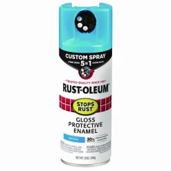 Rust-Oleum Stops Rust 5-in-1 Spray Paint, Gloss Maui Blue, 12 oz Aerosol Can