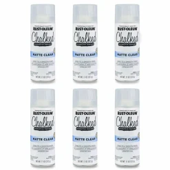 Rust-Oleum Ultra Matte Chalked Paint, Matte Clear, 12 oz Aerosol Can, 6/Carton