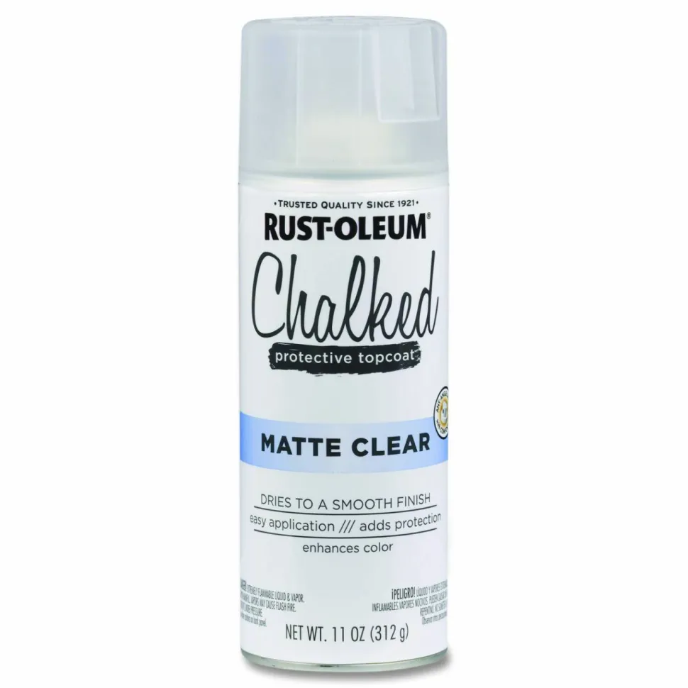 Rust-Oleum Ultra Matte Chalked Paint, Matte Clear, 12 oz Aerosol Can, 6/Carton