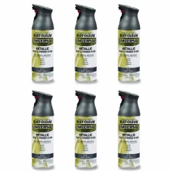 Rust-Oleum Universal Premium Spray Paint, Flat Iron, 12 oz Aerosol Can, 6/Carton