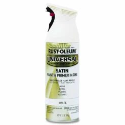 Rust-Oleum Universal Premium Spray Paint, Satin White, 12 oz Aerosol Can