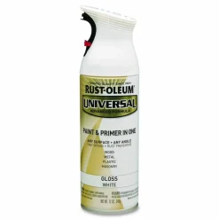 Rust-Oleum Universal Premium Spray Paint, Gloss White, 12 oz Aerosol Can