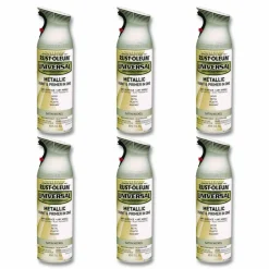 Rust-Oleum Universal Premium Spray Paint, Aged Nickel, 12 oz Aerosol Can, 6/Carton