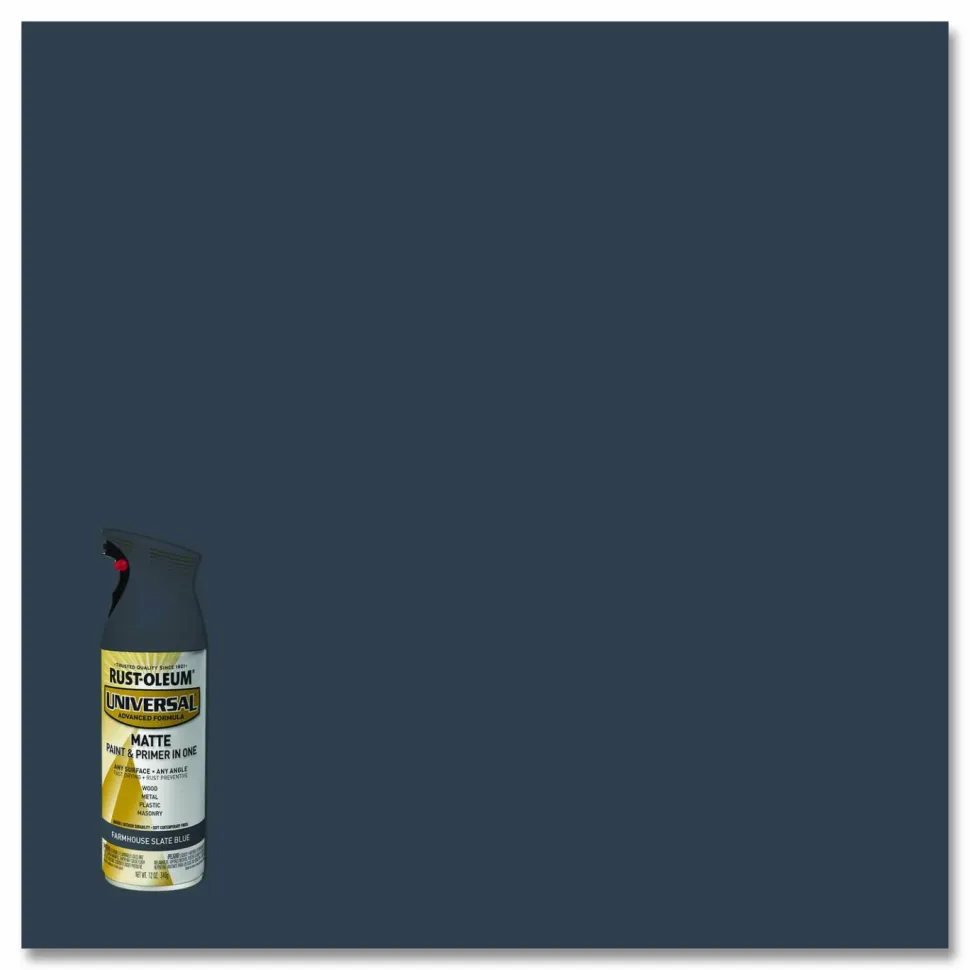 Rust-Oleum Universal Premium Spray Paint, Matte Slate Blue, 12 oz Aerosol Can