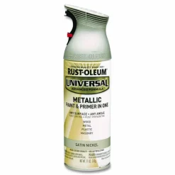 Rust-Oleum Universal Premium Spray Paint, Satin Nickel, 12 oz Aerosol Can